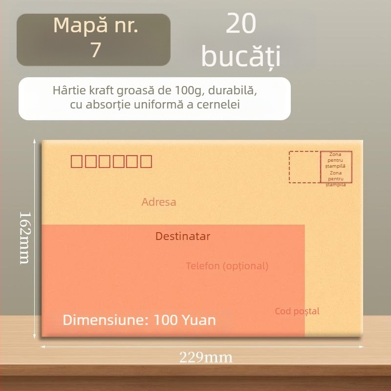 Goode plic din hârtie kraft pentru facturi, documente și numerar, gata de expediere