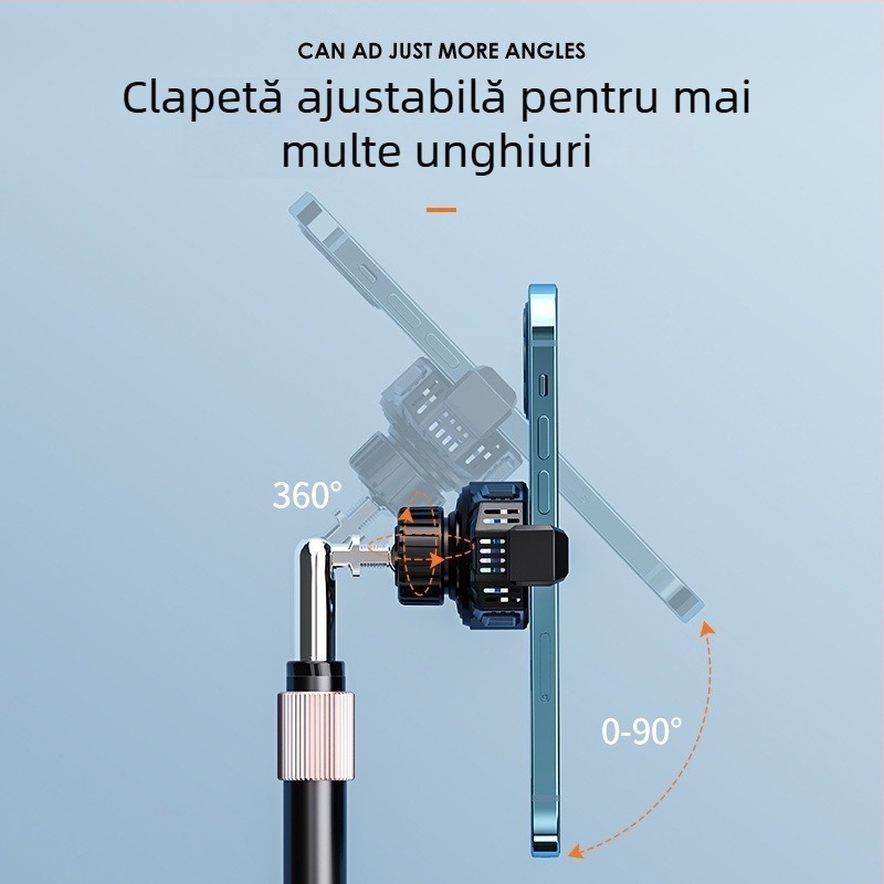 Suport de telefon pentru streaming pe birou cu răcire — controlul temperaturii cu afișaj digital, răcire cu semiconductori, 6W, Type-C, 125 g, ABS+PC+aluminiu