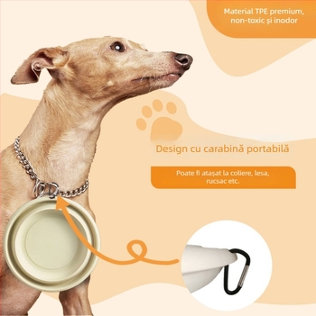 Vas pliabil pentru animale de companie, pentru câini și pisici, portabil pentru mâncare și apă, plastic, Shanghai style, alimentare automată