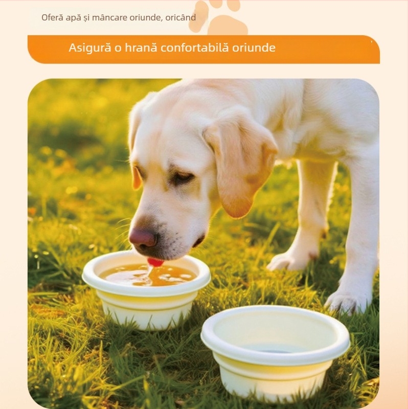 Vas pliabil pentru animale de companie, pentru câini și pisici, portabil pentru mâncare și apă, plastic, Shanghai style, alimentare automată