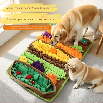 Covoraș de hrănire lentă pentru câini — antrenament cerebral și joc cu mâncare ascunsă (Material: Polyester; Brand: Chuangshi textile; Categorie: Echipamente pentru hrana animalelor de companie; Cutie: Personalizabilă)