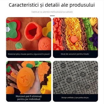 Covoraș de hrănire lentă pentru câini — antrenament cerebral și joc cu mâncare ascunsă (Material: Polyester; Brand: Chuangshi textile; Categorie: Echipamente pentru hrana animalelor de companie; Cutie: Personalizabilă)