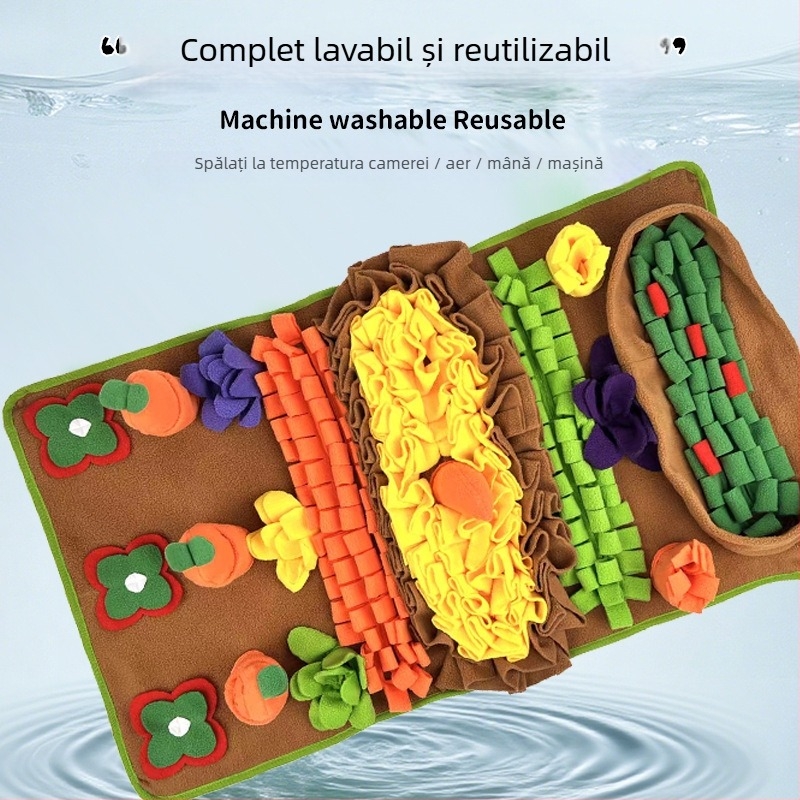 Covoraș de hrănire lentă pentru câini — antrenament cerebral și joc cu mâncare ascunsă (Material: Polyester; Brand: Chuangshi textile; Categorie: Echipamente pentru hrana animalelor de companie; Cutie: Personalizabilă)