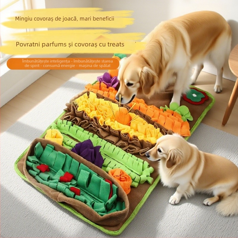 Covoraș de hrănire lentă pentru câini — antrenament cerebral și joc cu mâncare ascunsă (Material: Polyester; Brand: Chuangshi textile; Categorie: Echipamente pentru hrana animalelor de companie; Cutie: Personalizabilă)