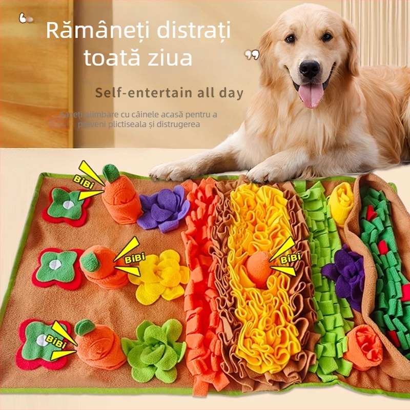 Covoraș de hrănire lentă pentru câini — antrenament cerebral și joc cu mâncare ascunsă (Material: Polyester; Brand: Chuangshi textile; Categorie: Echipamente pentru hrana animalelor de companie; Cutie: Personalizabilă)