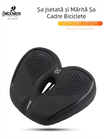 DRCKHROS Șa de bicicletă – universală, groasă, ultra-moale, absorbantă la șocuri, cu strat de spumă (Model DH-2024101)