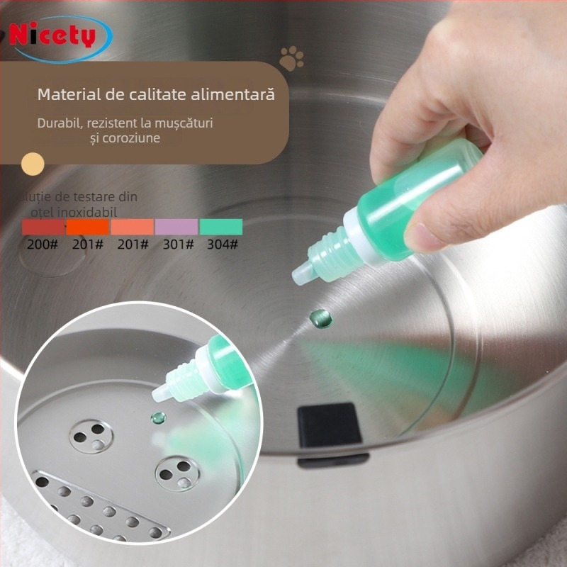 Preety Bol pentru animale din oțel inoxidabil, cu suspensie plutitoare – bol anti-vărsare pentru apă, pentru câini și pisici