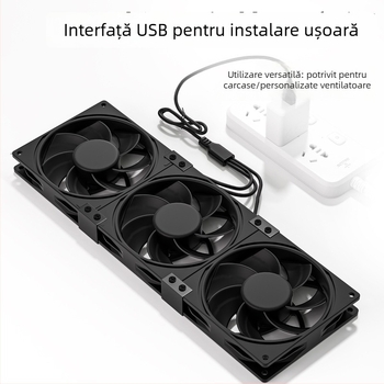 Ventilator de răcire pentru carcasa, 5V, axial, 1800 RPM, rulment cu baie de ulei, răcire cu aer
