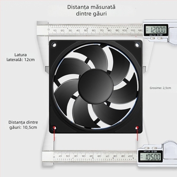 Ventilator de răcire pentru carcasa, 5V, axial, 1800 RPM, rulment cu baie de ulei, răcire cu aer