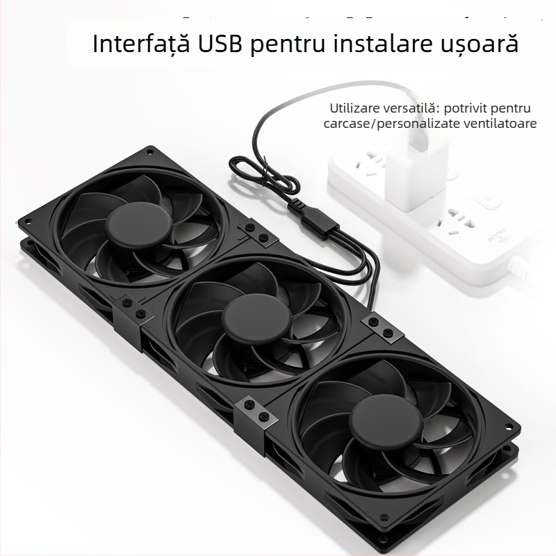 Ventilator de răcire pentru carcasa, 5V, axial, 1800 RPM, rulment cu baie de ulei, răcire cu aer