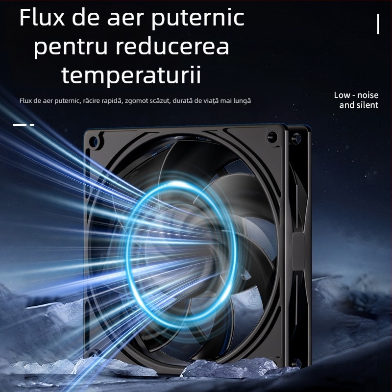 Ventilator de răcire pentru carcasa, 5V, axial, 1800 RPM, rulment cu baie de ulei, răcire cu aer