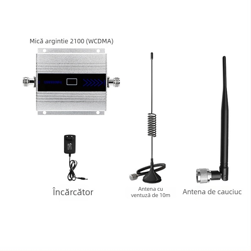 HB-39 Amplificator de semnal pentru telefonul mobil, acoperire 300 m², frecvențe 900/1800/2100 MHz, GSM/DCS/3G/CDMA, firewall încorporat.