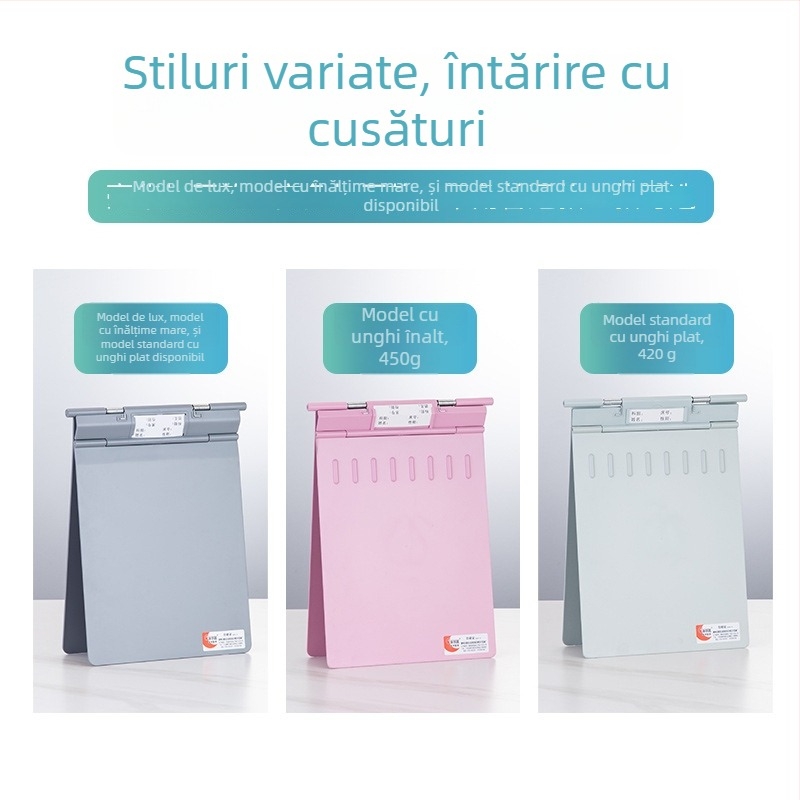 Clip pentru fișe medicale din ABS, imprimare logo, personalizabil, compatibil cu formatul A4, grosime a plăcii 1,2 mm, durabil, rezistent la șocuri