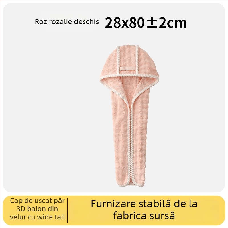 Căciulă de uscat părul din Coral Fleece, 32 fire, țesătură simplă, 120–139 g, brand Man youyou