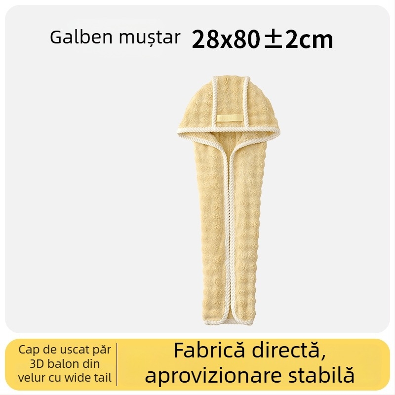 Căciulă de uscat părul din Coral Fleece, 32 fire, țesătură simplă, 120–139 g, brand Man youyou