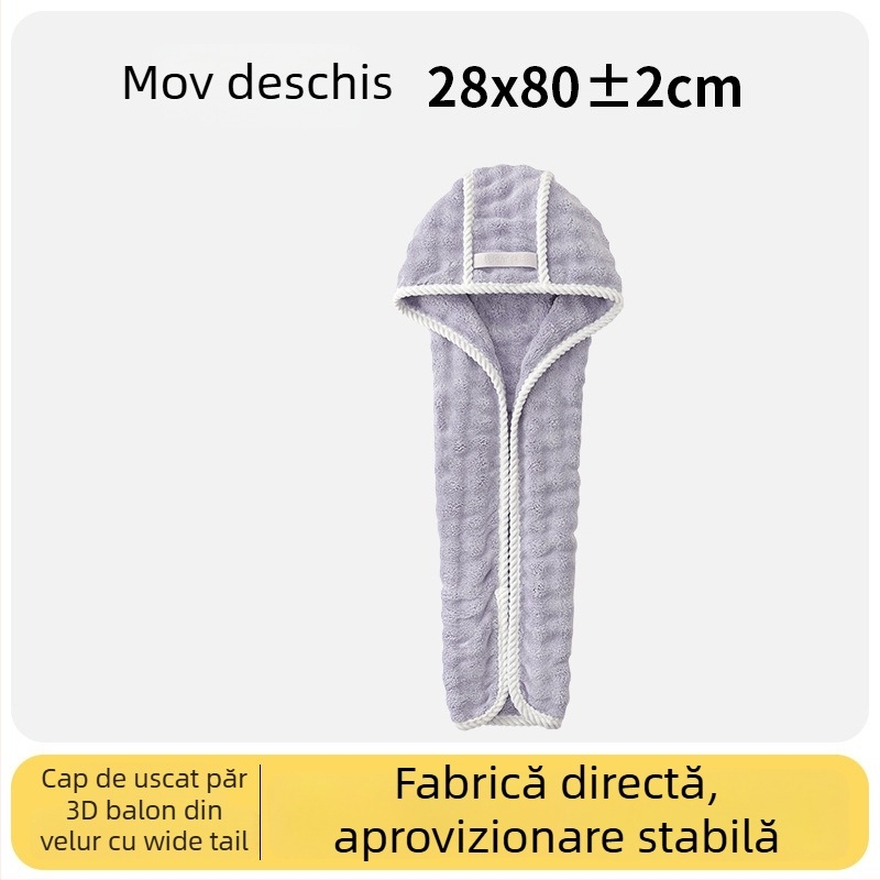 Căciulă de uscat părul din Coral Fleece, 32 fire, țesătură simplă, 120–139 g, brand Man youyou