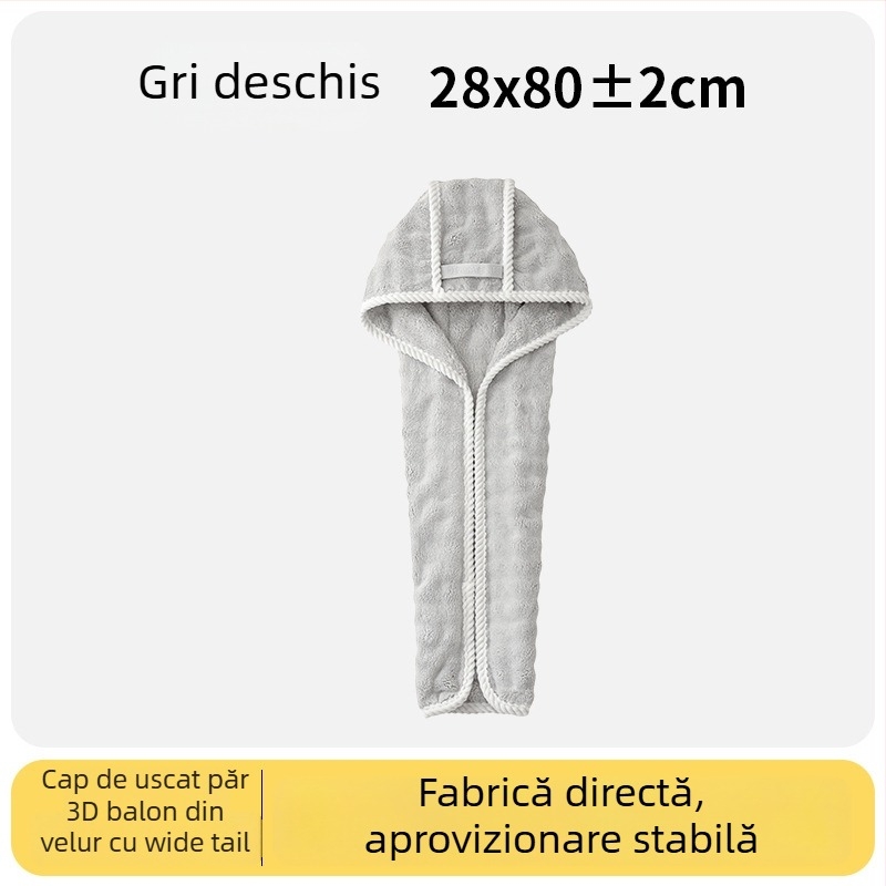 Căciulă de uscat părul din Coral Fleece, 32 fire, țesătură simplă, 120–139 g, brand Man youyou