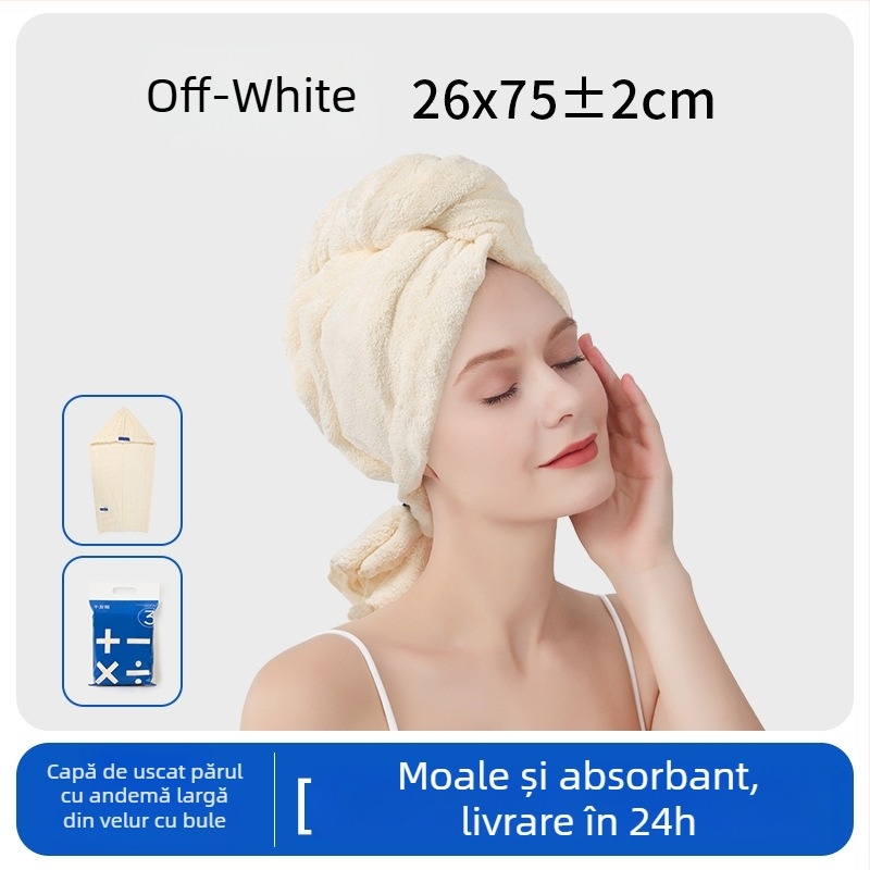 Căciulă de uscat părul din Coral Fleece, 32 fire, țesătură simplă, 120–139 g, brand Man youyou