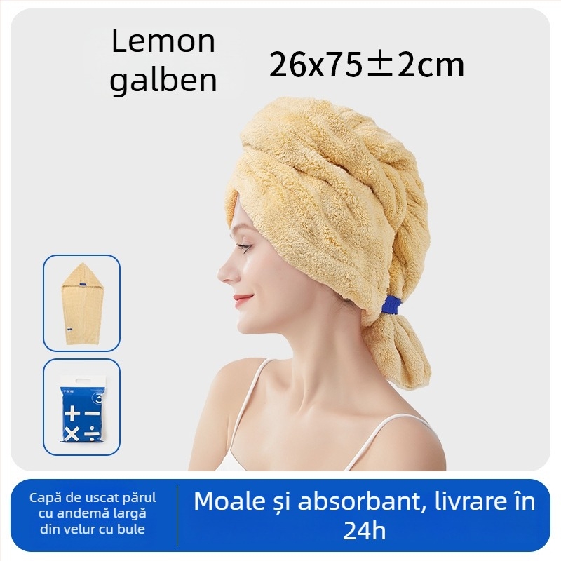 Căciulă de uscat părul din Coral Fleece, 32 fire, țesătură simplă, 120–139 g, brand Man youyou