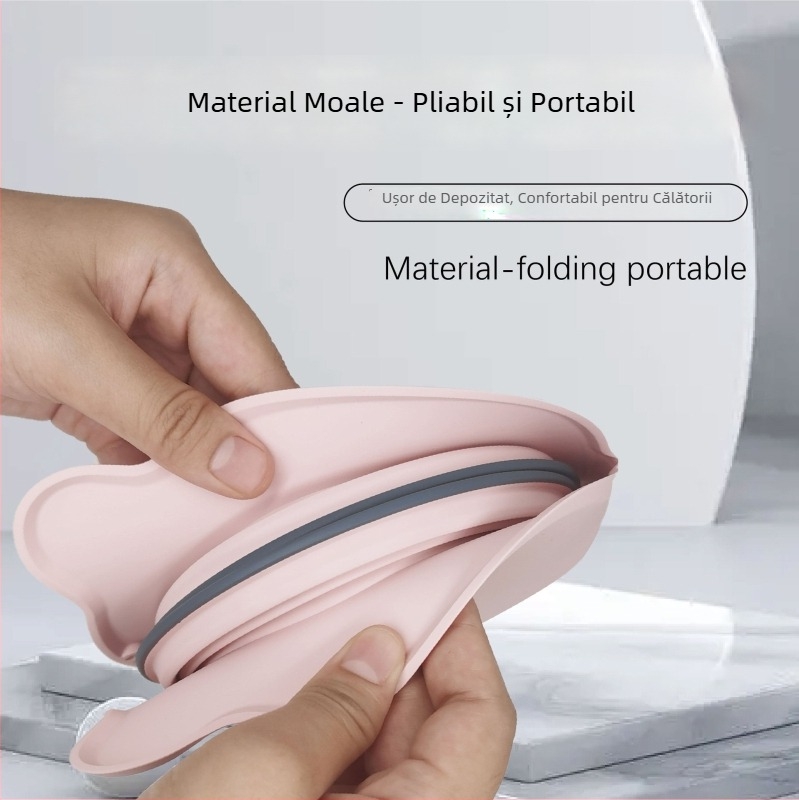 Vas pentru câini din silicon, design pliabil cu boluri duble, portabil pentru călătorii; Brand pet-001; Pachet 100; Categoria: Utensile pentru animale de companie.