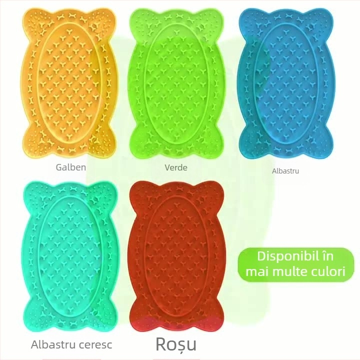 Tăviță din silicon pentru câini cu ventuză, hrănire lentă, anti-sufocare, reutilizabil