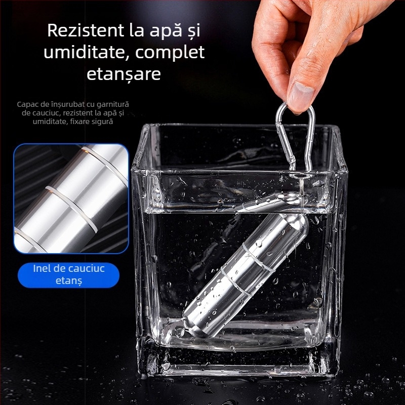 Tub exterior etanș impermeabil din aliaj de aluminiu pentru depozitarea țigaretelor și trabucurilor – cu secțiuni detașabile, personalizabil, nu este lucrat manual