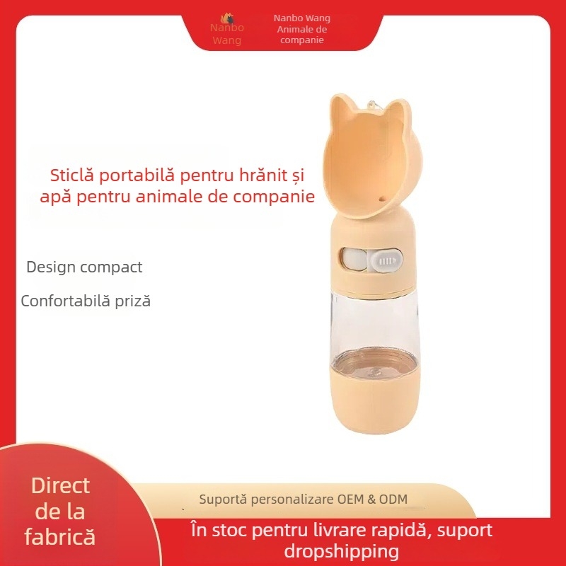 Sticlă de apă pentru câini Nanbo Wang, PP, portabilă, pentru exterior, pachet de 48 buc.