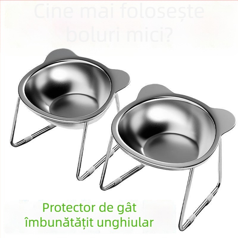Boluri pentru animale de companie din oțel inoxidabil, înălțate, anti-derapare, pentru pisici și câini, pentru mâncare și apă, brand Favorite