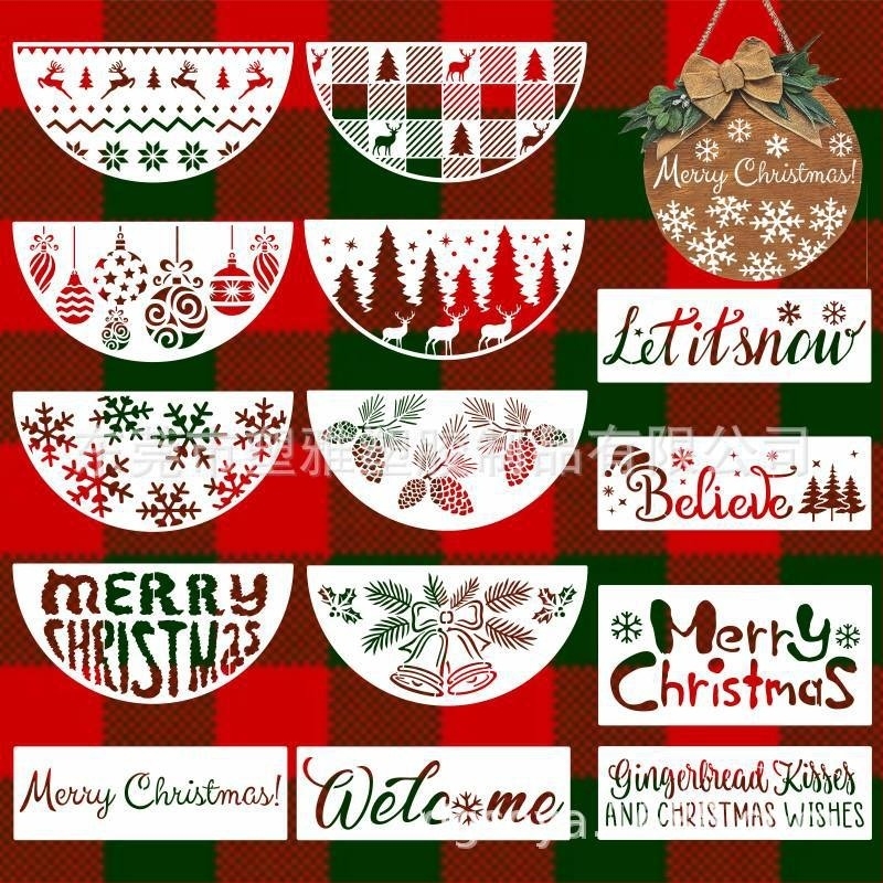 Șablon de vopsire cu spray pentru literele HOME: WELCOME și FAMILY, PET material