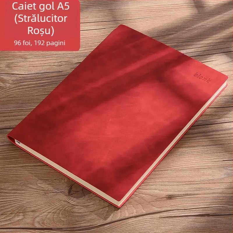 Caiet cu copertă din piele ecologică, legare cu sârmă, Forest hârtie, greutate a hârtiei 100, 100 pagini, model BY-2031