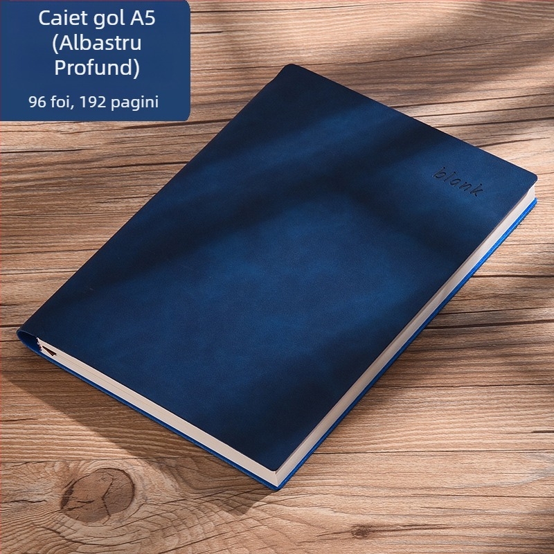 Caiet cu copertă din piele ecologică, legare cu sârmă, Forest hârtie, greutate a hârtiei 100, 100 pagini, model BY-2031
