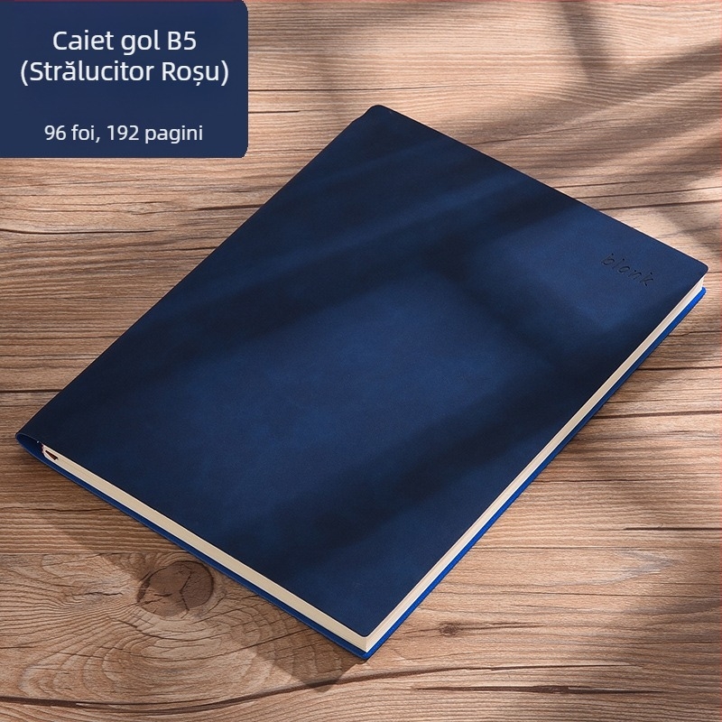 Caiet cu copertă din piele ecologică, legare cu sârmă, Forest hârtie, greutate a hârtiei 100, 100 pagini, model BY-2031