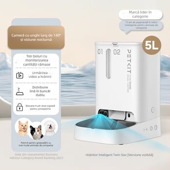 Petkit hrănitor inteligent Solo Twin Star cu vizualizare pentru pisici și câini