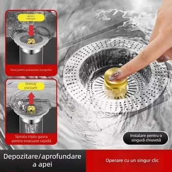 Filtru pop-up pentru chiuveta de bucătărie – Anti-blocare, Anti-miros; Poliester; Stil modern