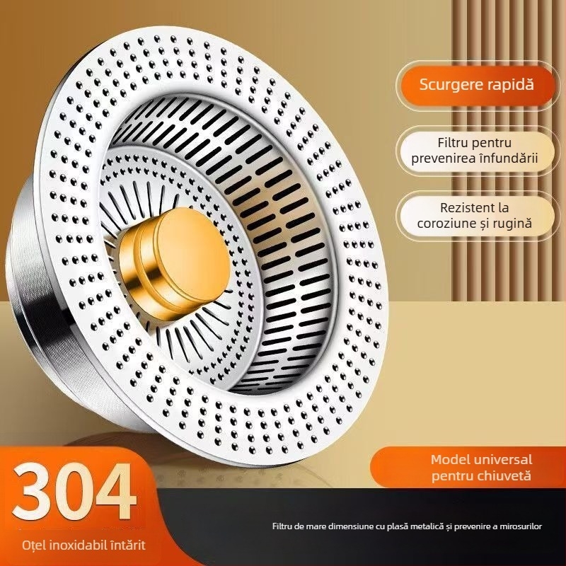 Filtru pop-up pentru chiuveta de bucătărie – Anti-blocare, Anti-miros; Poliester; Stil modern