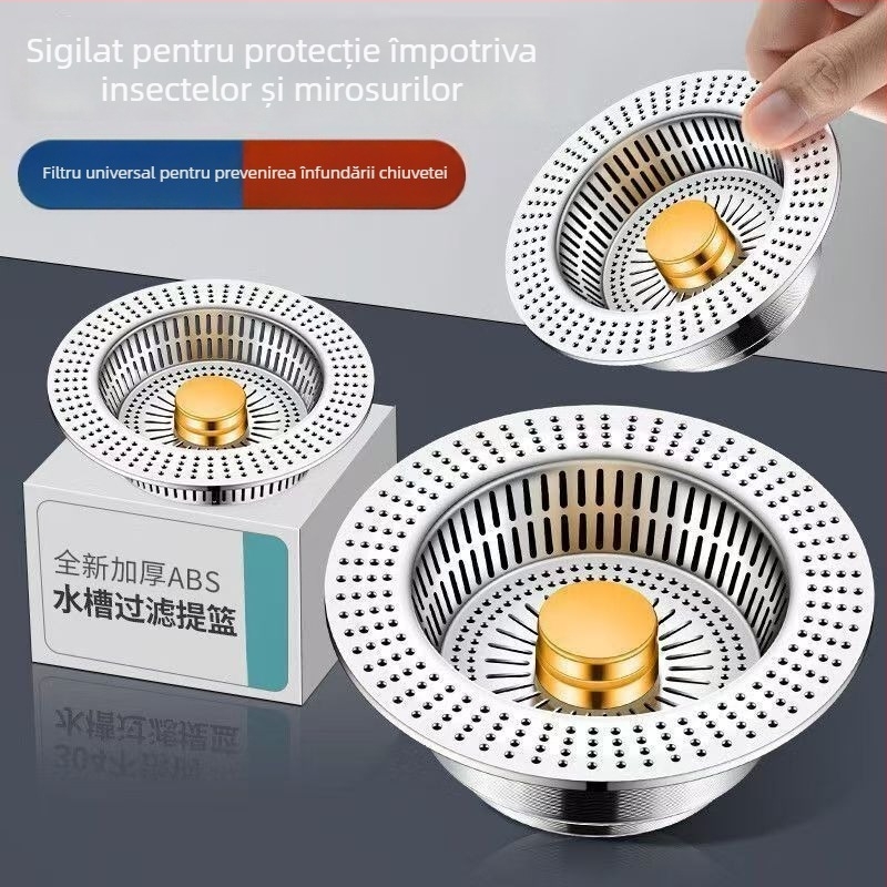 Filtru pop-up pentru chiuveta de bucătărie – Anti-blocare, Anti-miros; Poliester; Stil modern