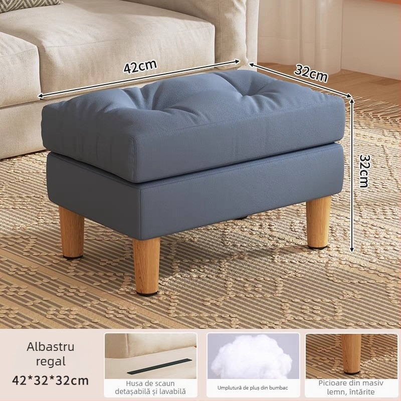 Taburet de picioare din material textil, design modern minimalist, umplut cu bumbac pufos, personalizabil, multifuncțional