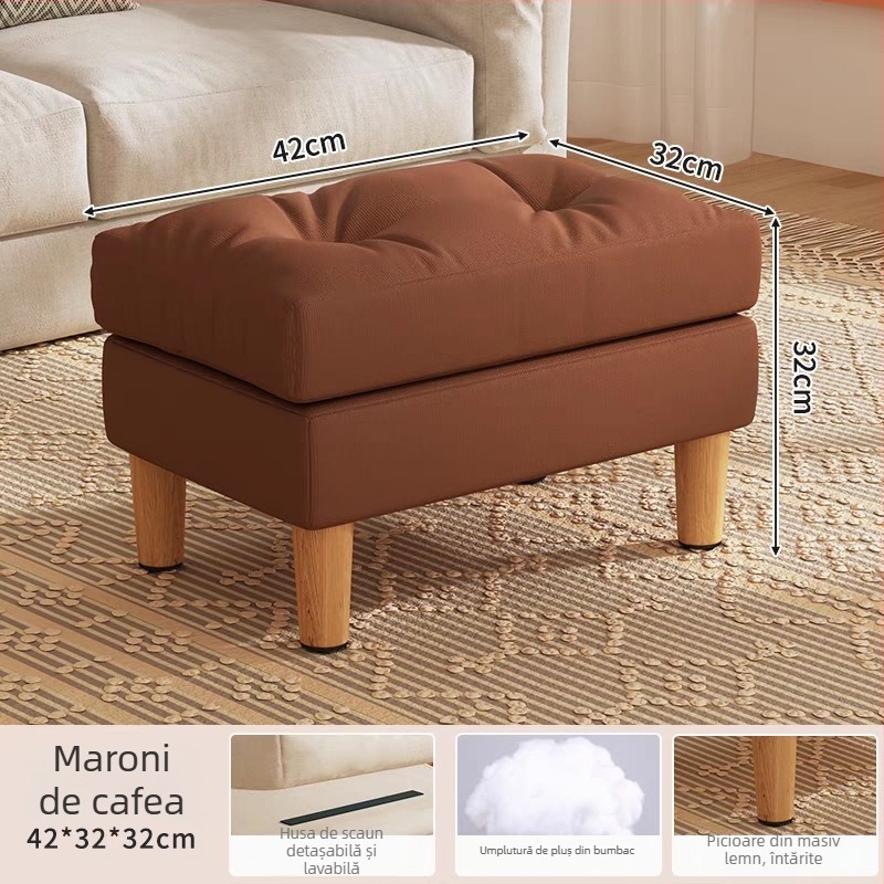 Taburet de picioare din material textil, design modern minimalist, umplut cu bumbac pufos, personalizabil, multifuncțional