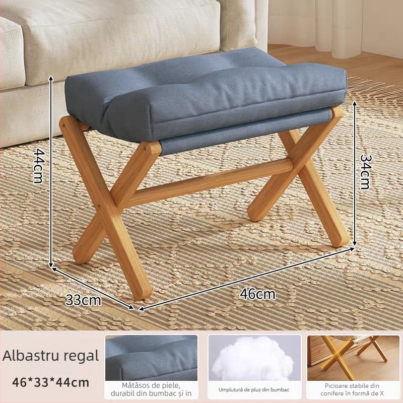 Taburet de picioare din material textil, design modern minimalist, umplut cu bumbac pufos, personalizabil, multifuncțional