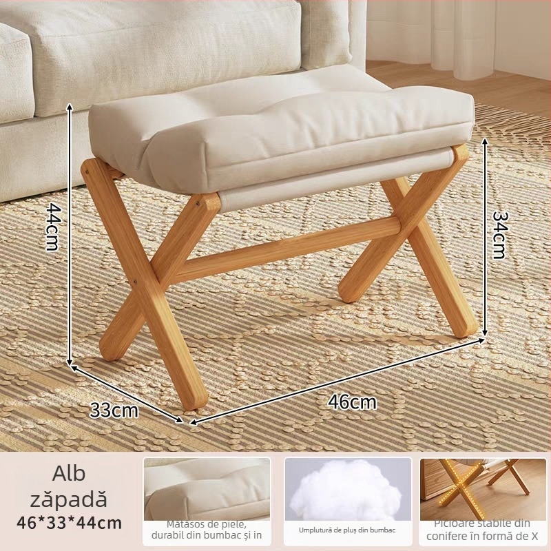 Taburet de picioare din material textil, design modern minimalist, umplut cu bumbac pufos, personalizabil, multifuncțional