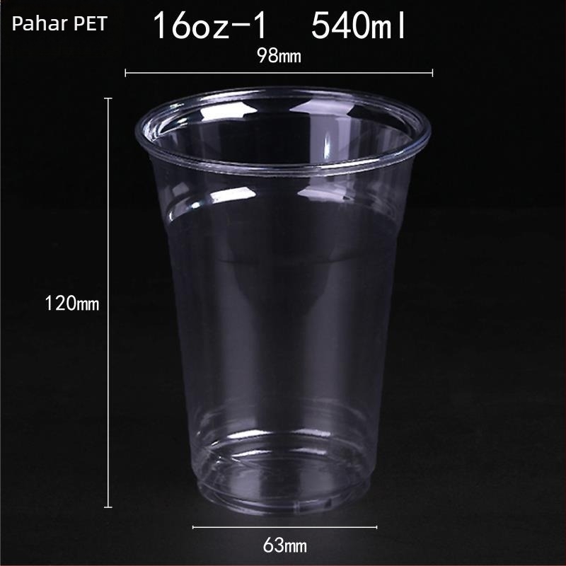 Cupă PET de unică folosință, personalizabilă prin imprimare flexografică, cu capac, posibilitatea imprimării logo-ului, pentru jeleu, iaurt, ceai cu lapte și băuturi reci