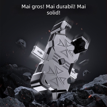 Suport universal pentru telefon pentru scuter electric, motocicletă și bicicletă — prindere antișoc cu patru brațe, corp din plastic