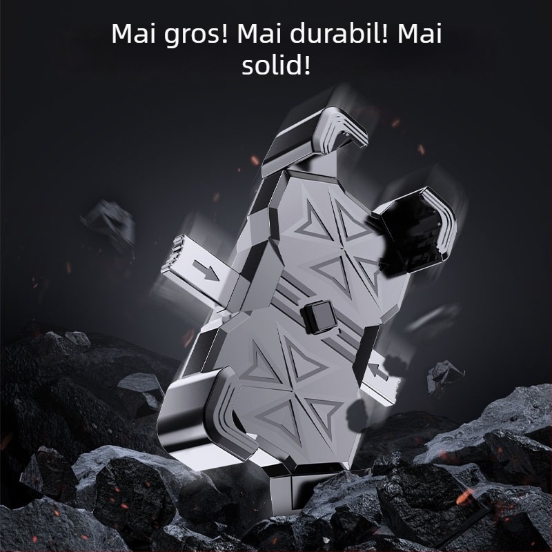 Suport universal pentru telefon pentru scuter electric, motocicletă și bicicletă — prindere antișoc cu patru brațe, corp din plastic