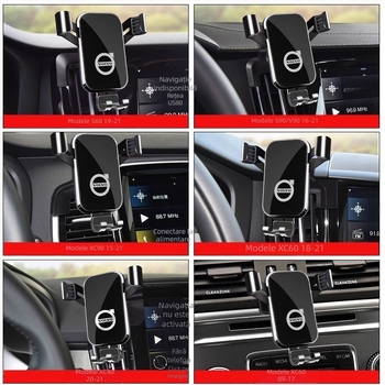 Suport pentru telefon Volvo – fixare pe bord, montaj snap-on, fără alimentare