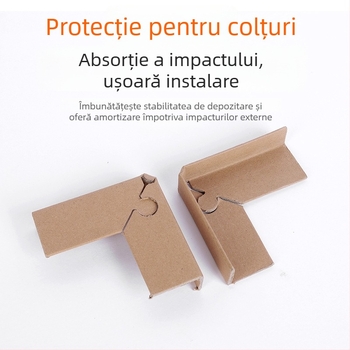 Protector de colț din hârtie Kraft cu lacăt, unghi de 90 de grade, versiune dură