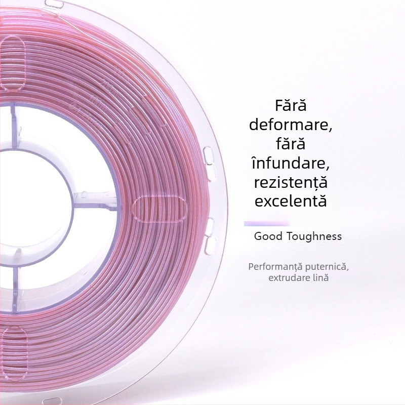 Filament PLA pentru imprimare 3D, seria Chameleon, schimbare de culoare, secțiune circulară, lungime 340–350 m
