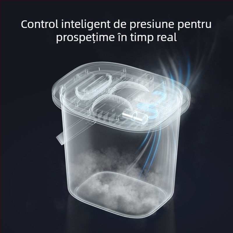 Recipient pentru depozitarea hranei pentru pisici și câini, sigilat, cu vid, antibacterian, anti-insecte, rezistent la umiditate, din ABS plastic