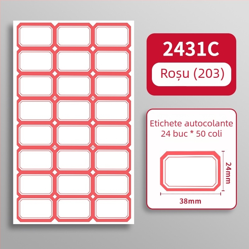 Etichetă autoadezivă scrisă manual - Marcă: Kaba Bear, Model: Kbx-2431, Material: autoadeziv, Personalizare: Da