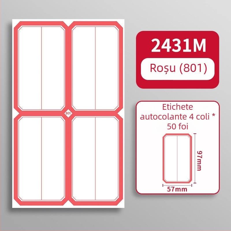 Etichetă autoadezivă scrisă manual - Marcă: Kaba Bear, Model: Kbx-2431, Material: autoadeziv, Personalizare: Da
