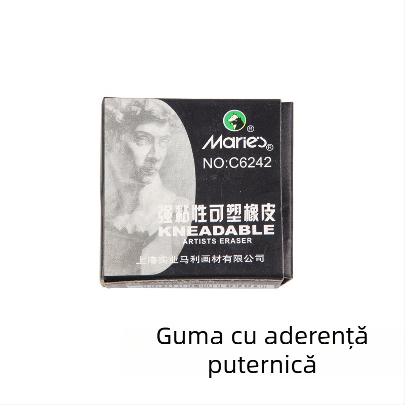 Guma Marley 6242 pentru desen, pictură și schițe — dură, modelabilă, cu 8B și 4B/6B